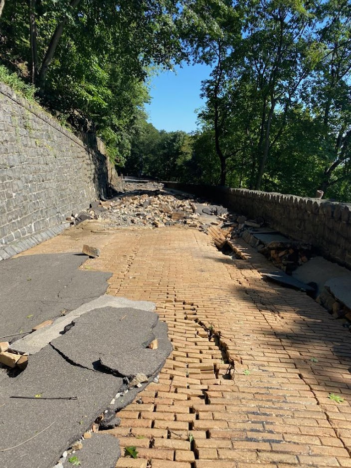 Damage on Dyckman Hill Road