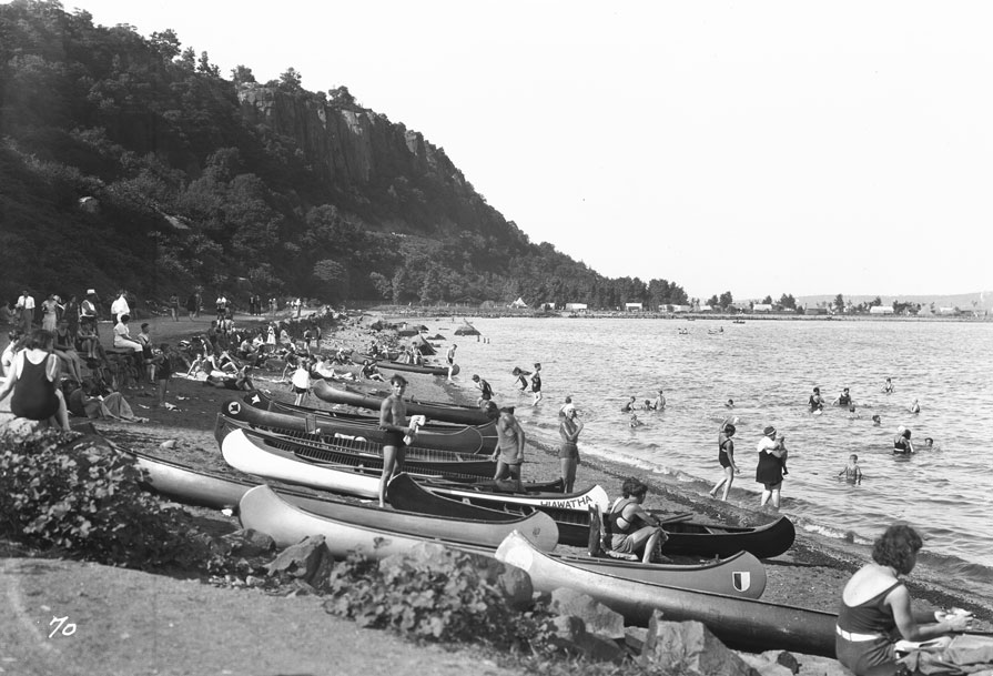 Canoes at Carpenter's Beach c. 1932